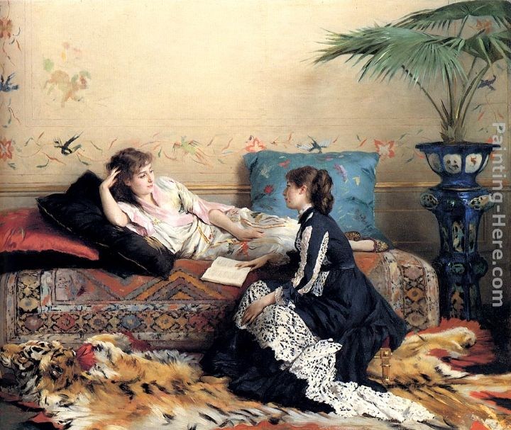 Gustave Leonhard de Jonghe Idle Moments